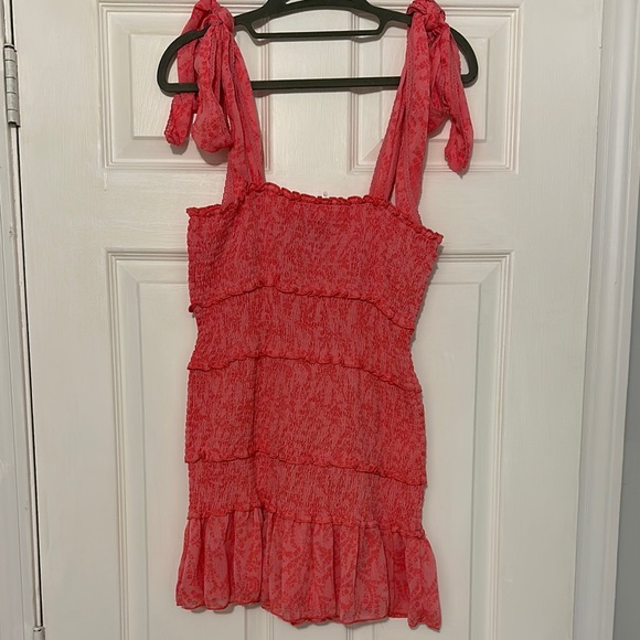 Red Sleeveless Ruffle Top - Picture 1 of 4